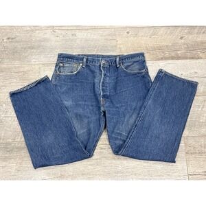 Levi's 501 Straight Leg Jeans Mens Size 36X28  XX Classic Dark Wash Denim *Read*
